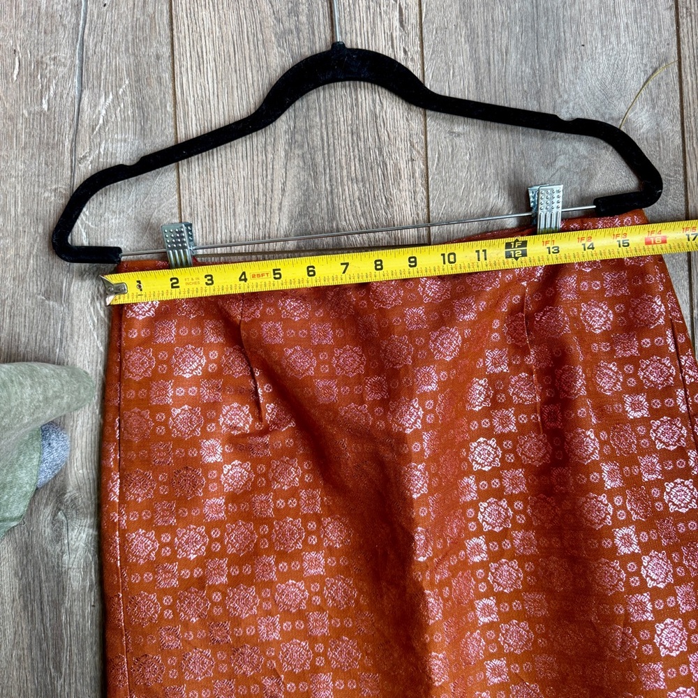 J. Crew Red/Orange Patterned Mini Skirt - Picture 7 of 8